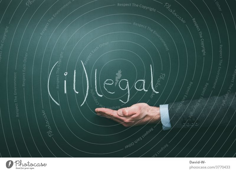 illegal or legal illicit by hand Interpret Insecure punishable law grey zone Word Illegal