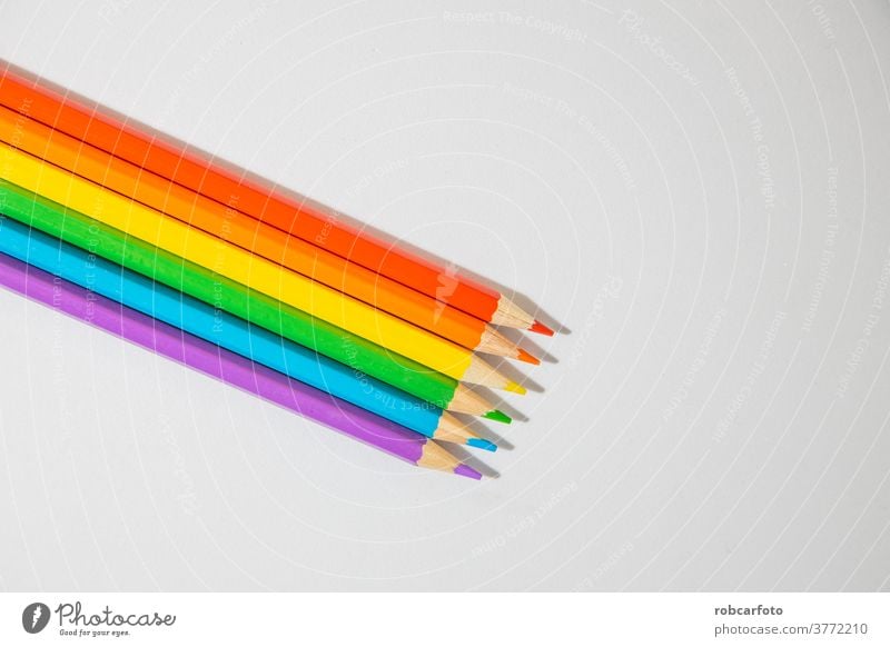 colored wooden pencils, forming colors of the LGBTI flag background lesbian rainbow bisexual lgbti sign illustration banner texture lgbt flag icon pride