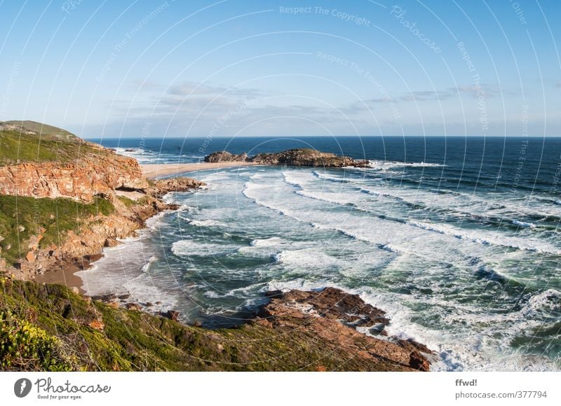 Robberg Vacation & Travel Far-off places Freedom Summer Ocean Waves Hiking Coast Nature Landscape Water Rock Bay South Africa Discover Relaxation Natural
