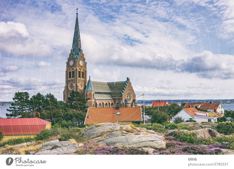 Lysekil Church, Bohuslan, Sweden - View of Lysekil Church (Lysekils kyrka), Bohuslan, Vastra Gotaland County, Sweden. Christendom Europe Gothland monument