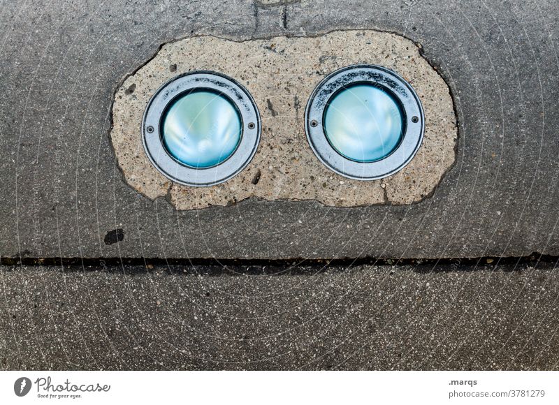 Wall-E Asphalt Lighting Floodlight Line Face Whimsical Funny Bird's-eye view