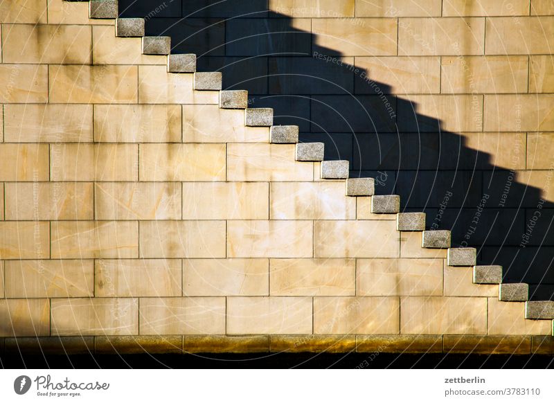 Stairs down Evening Architecture Berlin city Germany Twilight Capital city House (Residential Structure) Sky downtown Middle voyage City trip Tourism Steps