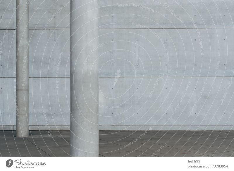 exposed concrete minimalism fissures Architecture Gray exposed concrete wall Minimalistic dreariness Modern Gloomy Design Line Facade Structures and shapes