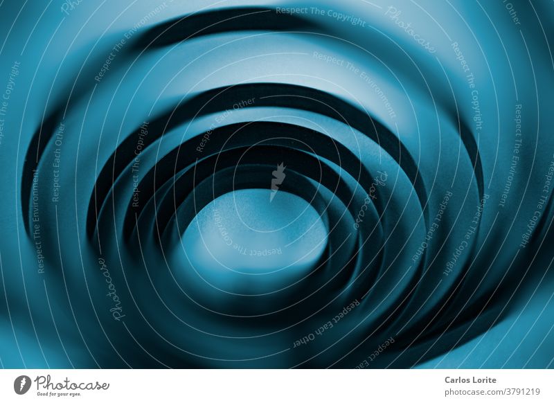 Metal spiral with blur effects in blue hue Abstract Blue Aquatic Swirl circumference Liquid Black sampler Wallpaper Rock Design vortex Art Lighting Wave Spiral