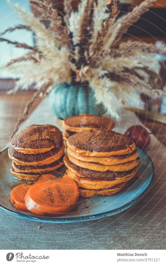 Pancake breakfast pancakes Pumpkin Autumn Food Hallowe'en Vegetable Healthy Fresh seasonal