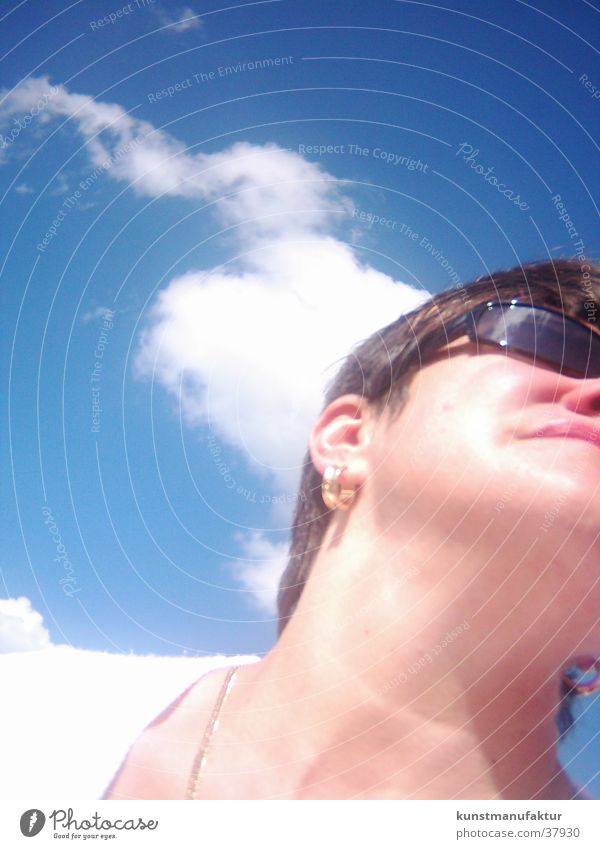 Sun in Hamburg Woman Sunglasses Boating trip Summer Europe Sky