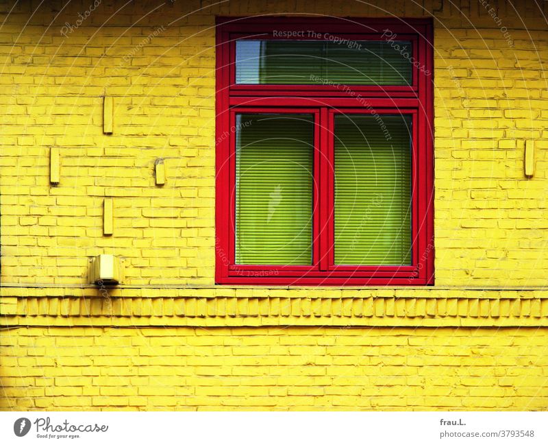 Aggressive colourful facade Red Yellow Green Window House (Residential Structure) Flashy