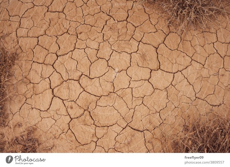 Cracked dirt texture with dry vegetation cracked soil copy space mockup desert ground dirtied nature environment dryness global land arid natural drought plant