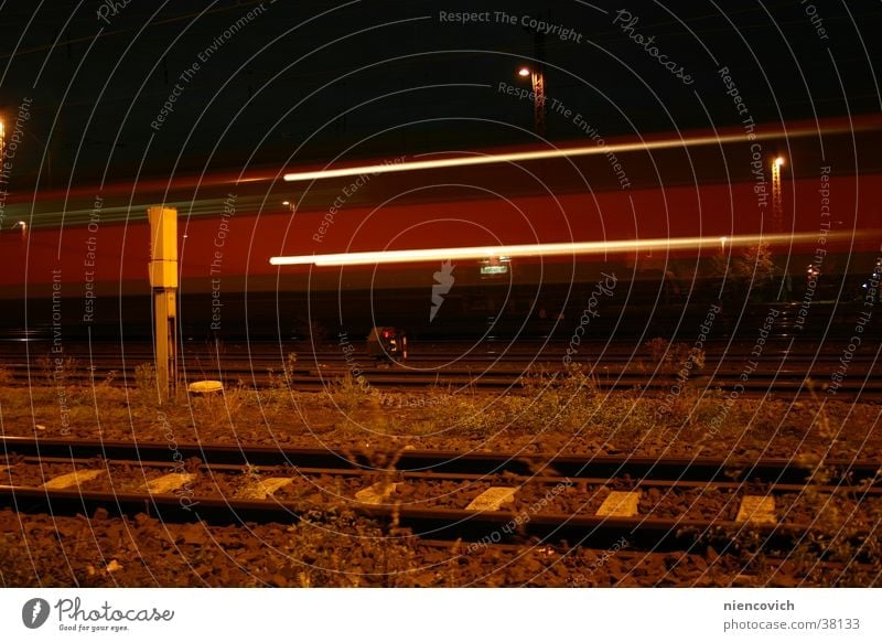 over_ Railroad Railroad tracks Speed Night Vacation & Travel Transport Train station