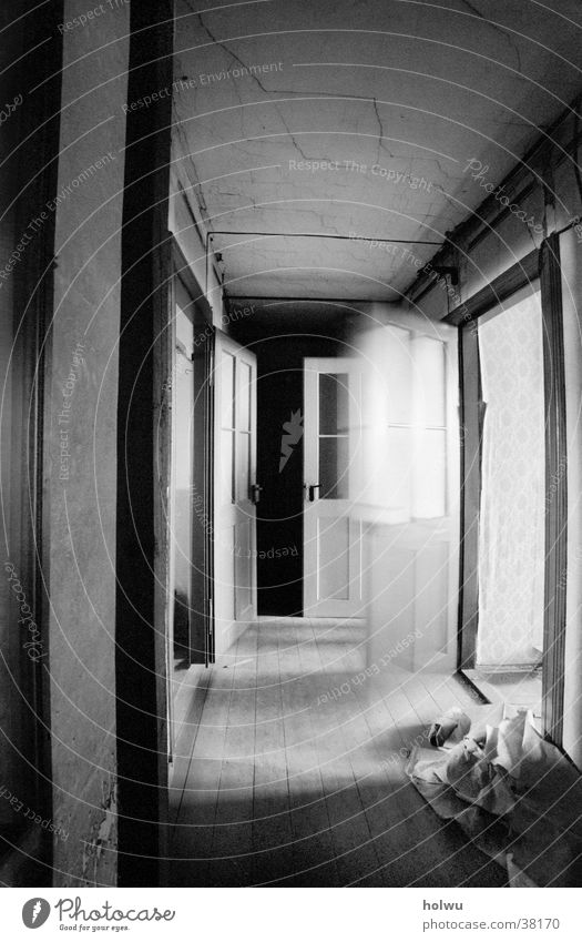 Leaving b Motion blur Interior design Room Calm Loneliness Architecture Door flying door Movement Empty Sadness
