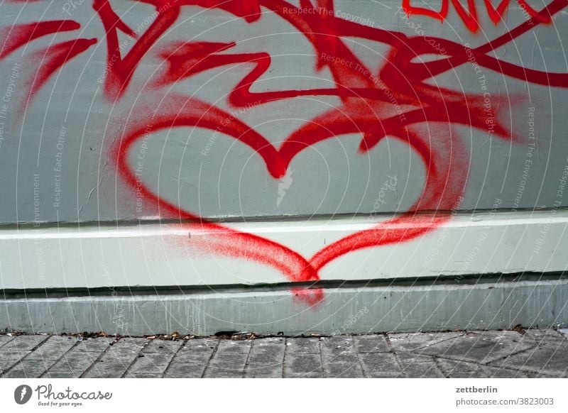 heart Remark relation embassy emotion Colour Spring fever sensation sprayed graffiti Grafitto Heart illustration Art Love Wall (barrier) Message message Slogan