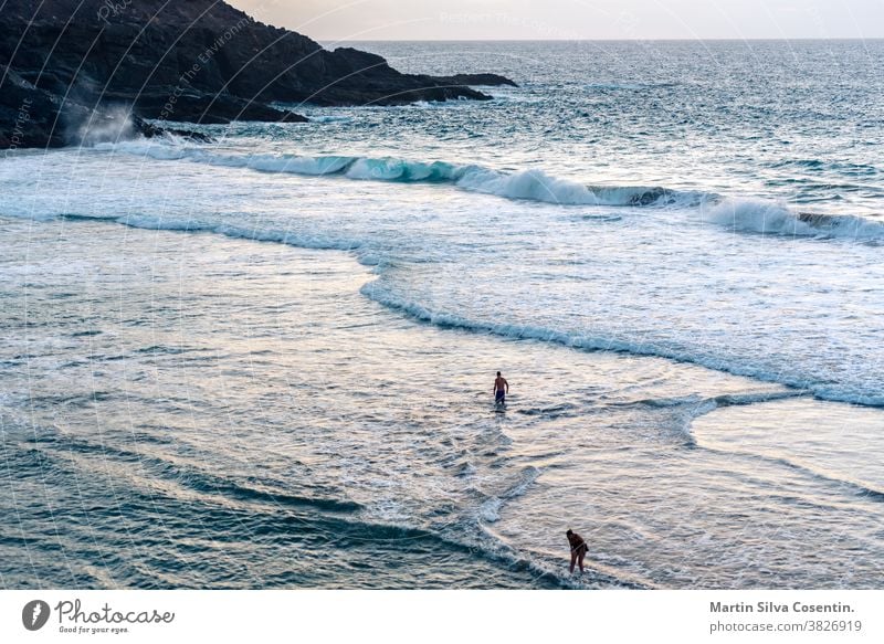 People in Los Molinos beach in Fuerteventura, Canary Islands in summer 2020 Summer atlantic beautiful blue breathtaking canary charming coast coastal coastline