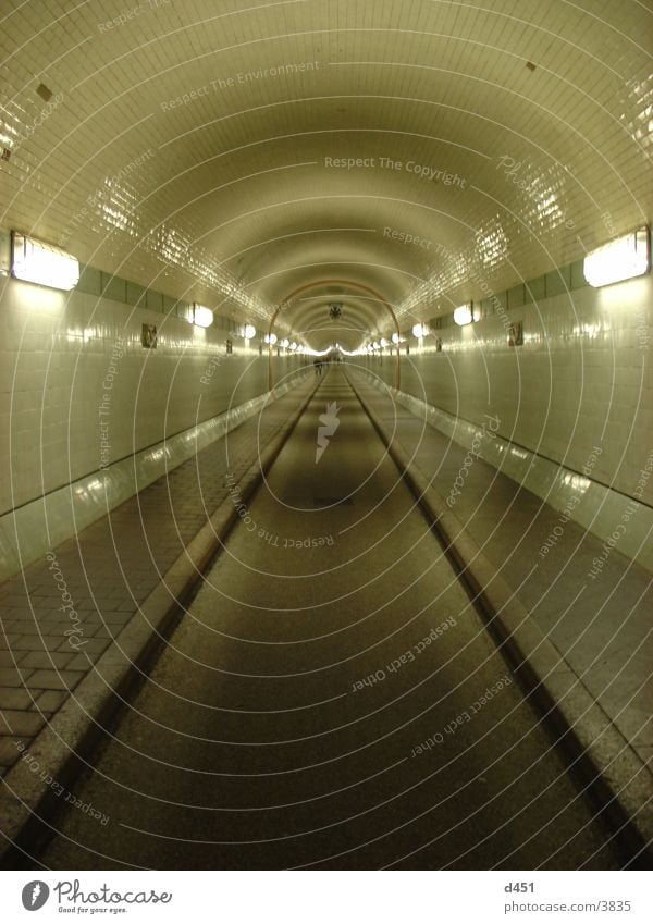 tunnels Tunnel Neon light Transport Historic Hamburg Elbe St Pauli-Elbtunnel