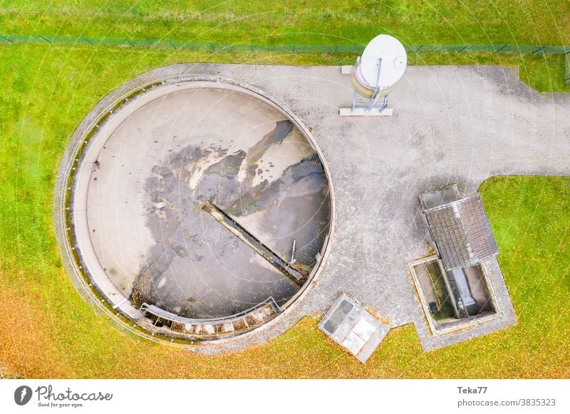 small sewage treatment plant from above sewage plant small sewage plant dirty water empty sewage treatment plant clean