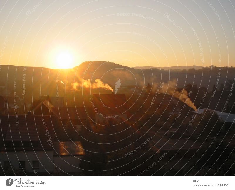 sunrise Fog Morning Autumn Panorama (View) Mountain Sun mountainous country Dawn Large
