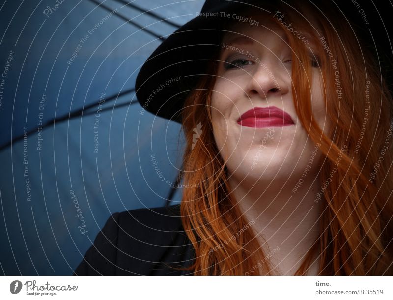 anastasia portrait pretty Wait Looking Long-haired Red-haired Feminine artist actress Observe look Umbrellas & Shades Smiling huz Pride Good mood