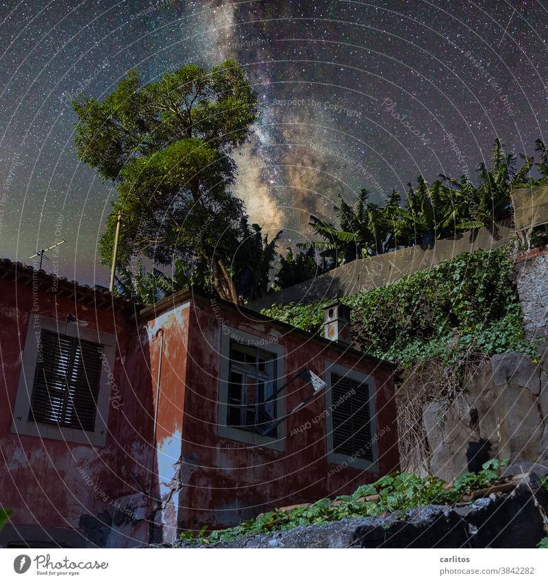 Madeira | Abandoned House in Funchal Portugal, Madeira, Funchal, House, Ruin, Abandoned, Empty, Architecture Old Window Tourism Night sky, Stars, lost places
