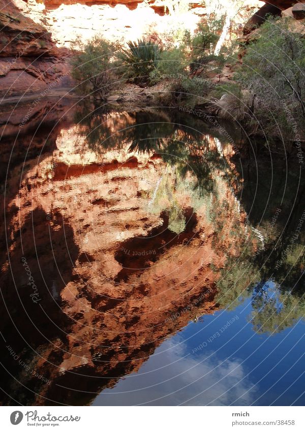 kings canyon Australia Reflection Pond Mountain Water Sky