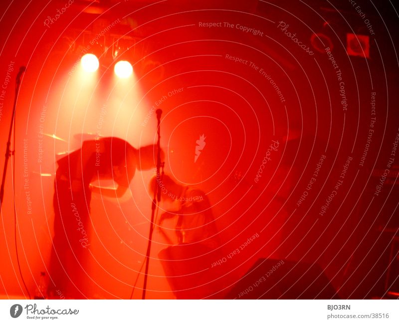 SoundCheck Concert Shows Stage Human being Light Lamp Red Drum set Microphone Intensifier Music soundcheck String Guitar Double bass Floodlight Pattern