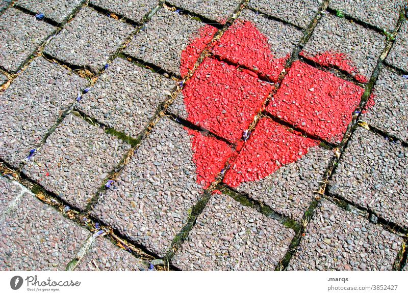 love Heart Heart-shaped Love Valentine's Day Symbols and metaphors Red Infatuation Mother's Day Emotions Romance Declaration of love Paving stone Graffiti