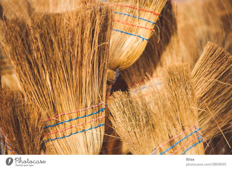 Straw broom Broom Sweep straw broom rice straw broom Cleaning Bristles