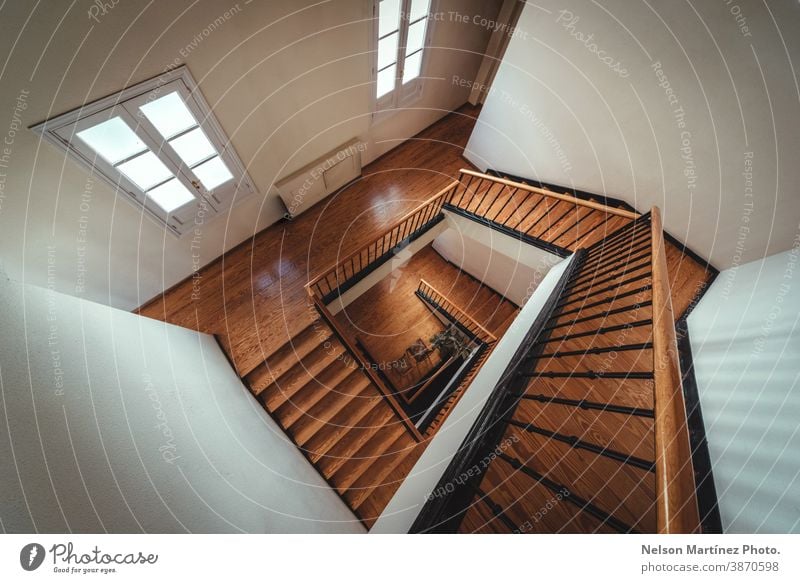 Square stair perspective, abstract architecture. building wood interior lifestyle design stairs classic concept built geometric step structure inside