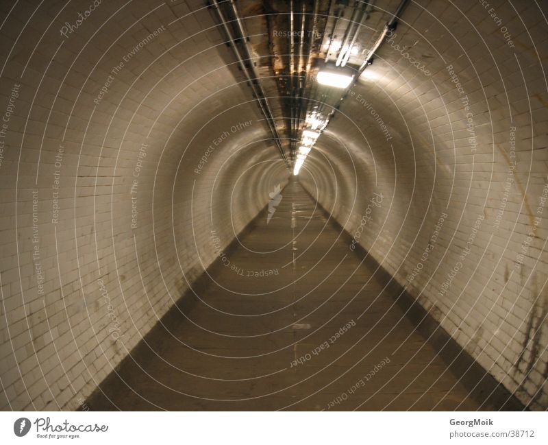 The way into the unknown Tunnel Long Brown Themse Sidewalk Round Iron-pipe