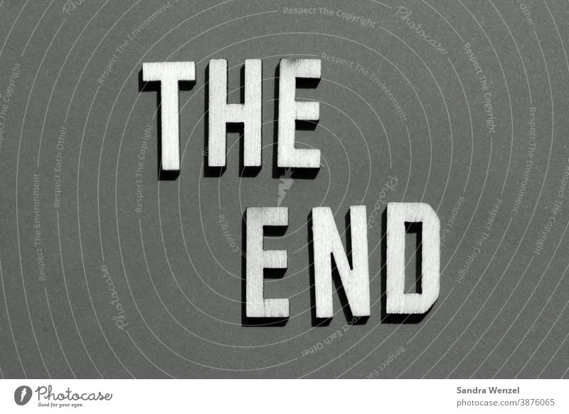 "The End" in letters on paper The end coronavirus Virus Letters (alphabet) pandemic the end of the world everything comes to an end finish conclusion