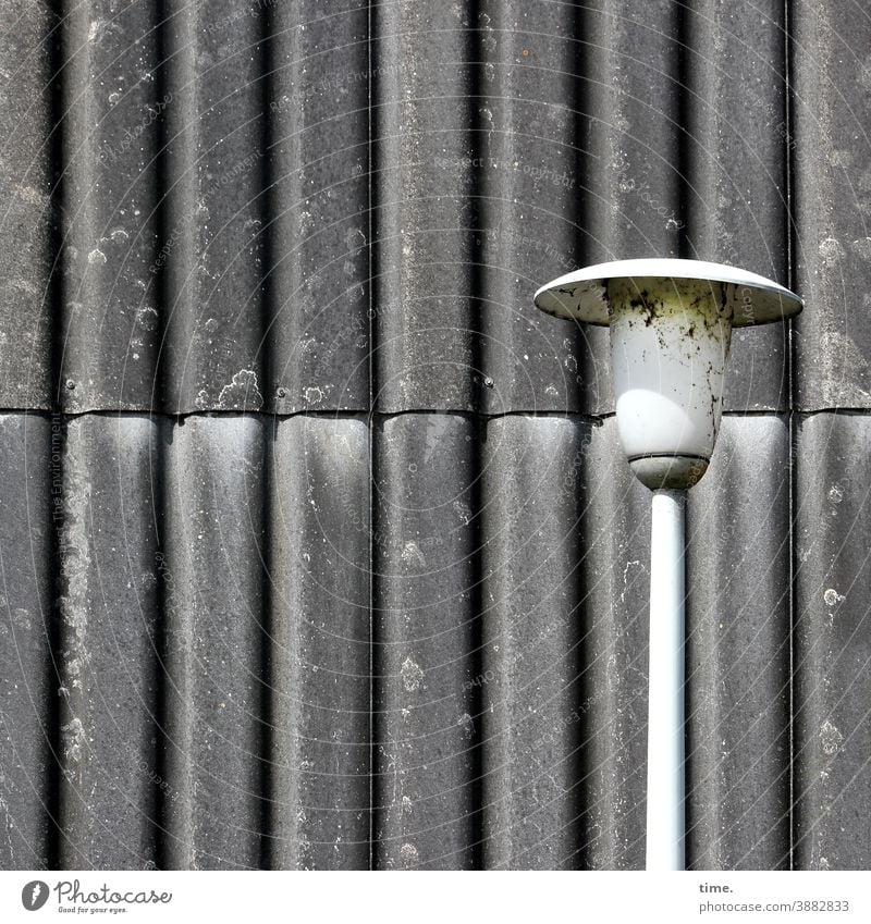 Lightbox (22) Lamp streetlamp sunny Construction Suspension Lighting Tin sheet pile wall lines Stripe Trashy Gray