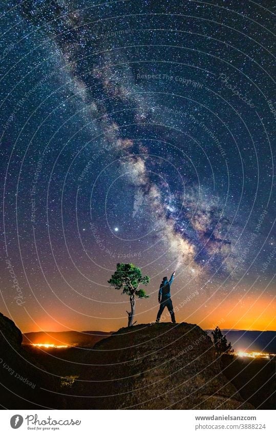 Man playing the milky way astrophotography outerspace galactic center telescope astronomical long exposure cosmic natural light starlight longtime exposure