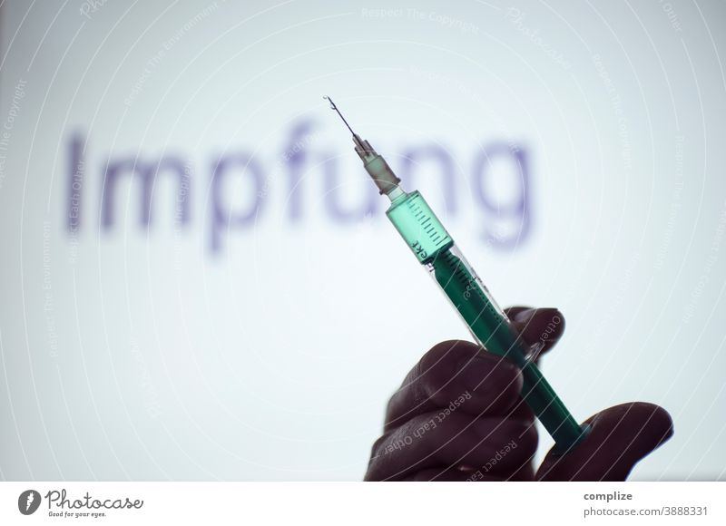 Vaccination - Hypodermic needle Immunization inoculate sb. vaccine silhouette creatively Fluid medicine flu Virus Virus infection covid-19 coronavirus