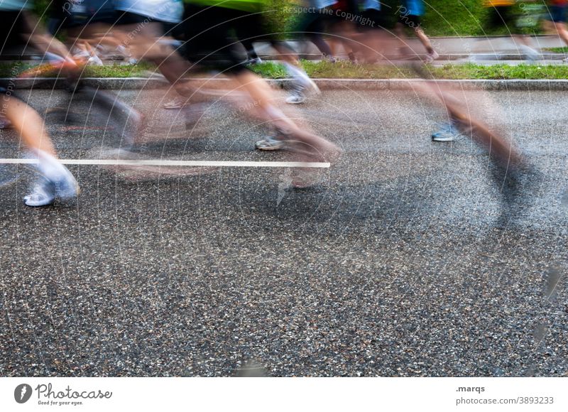 marathon Marathon Sports Fitness Healthy Jogging Walking Speed Movement Runner Athletic Jogger Street Athlete Many Event Sporting event Running motion blur