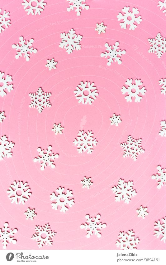 Winter background with snowflakes winter festive christmas decorative white frame celebration empty illustration seasonal space copy holidays wooden decoration