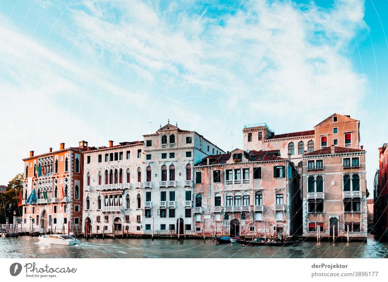 Venice palazzi Looking Central perspective Deep depth of field Dawn Morning Light Shadow Contrast Copy Space middle Copy Space bottom Copy Space top Sunrise