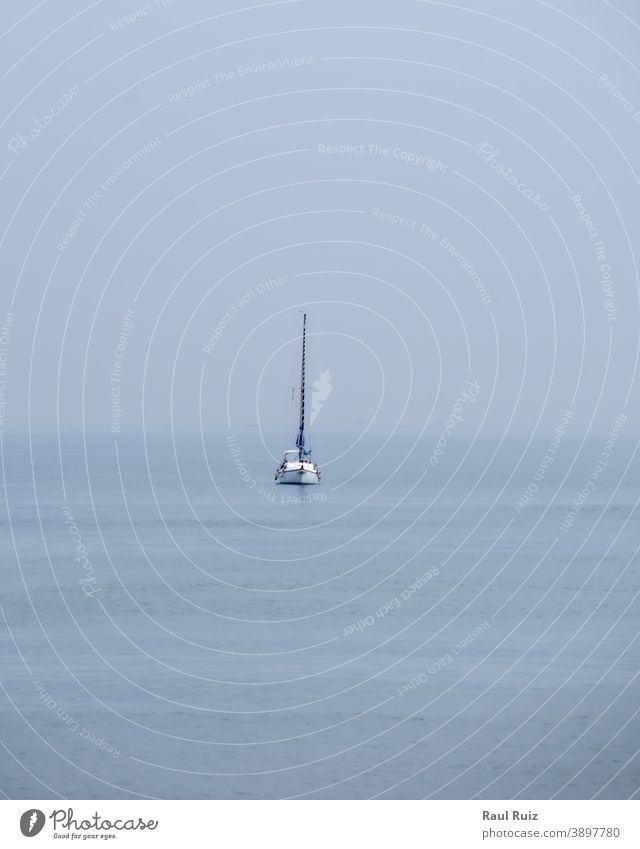 Sailboat in the ocean in cloudy day regatta crew windy sailboat view outdoor vessel holiday competition water adventure blue team beach recreation ship race