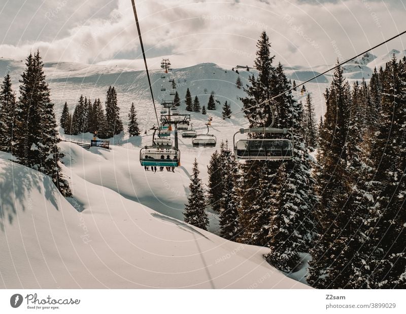 Sessellift im Südtiroler Skigebiet Ratschings erholung südtirol italien natur skifahren snowboarden wintersport landschaft winterlandschaft kälte schnee