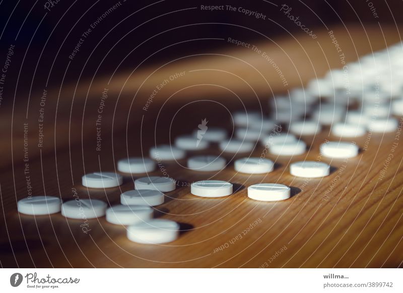 Path of suffering tablets passionately Medication addiction to tablets medicine Pharmaceutics Illness Addiction antibiotic Prescription Pain Pill