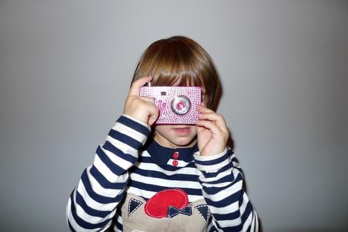 Child with camera Photographer photographer Camera-man cinematographer toy camera