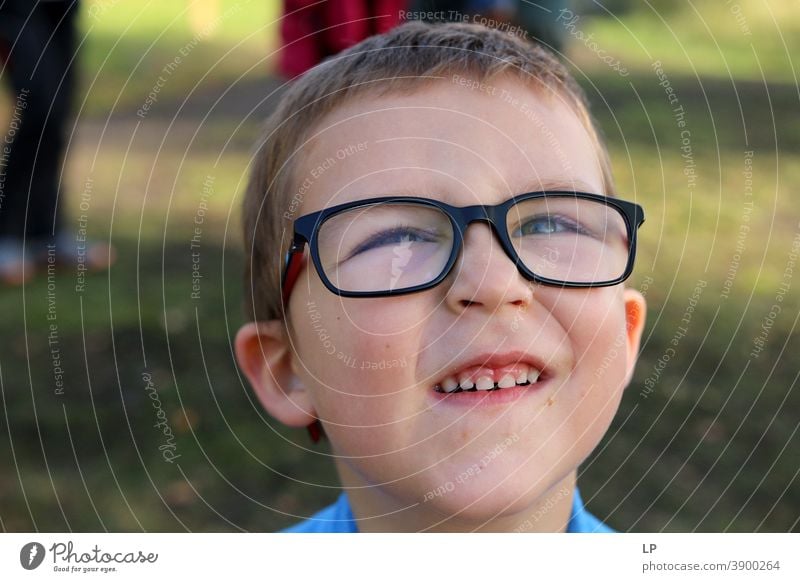 face of a happy smiling child wearing glasses nonverbal communication Facial expression Body language Communication Communicate Charming Characters Child