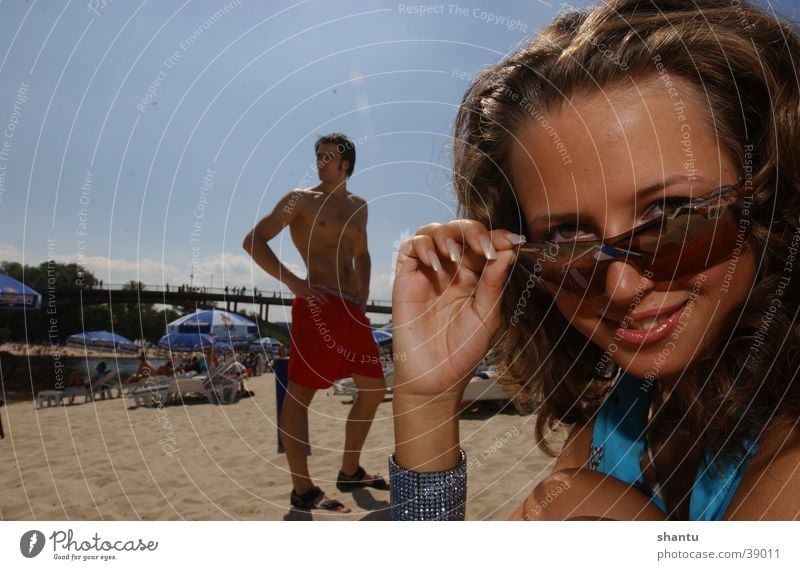 Oh boy Beach Sunglasses Swimming trunks Summer Woman