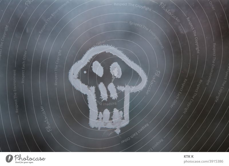 Skull - frozen Death Life Crystal Chalk Death's head sketch kind White Head skull eyes Pirate