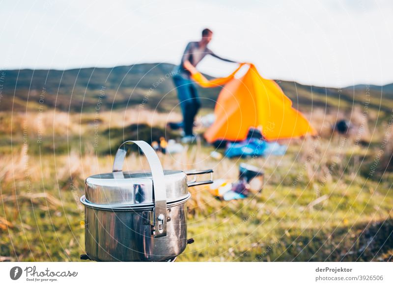 Camping stove and tent removal in Scotland Free time_2017 Joerg farys theProjector the projectors Shallow depth of field Shadow Light Copy Space middle