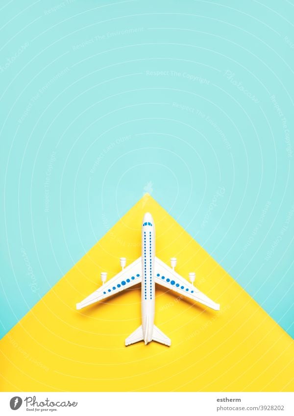 Holidays and travel concept.Airplane with copy space holidays airplane holidays concept suitcase transportation copyspace fly traveler lifestyle tourism summer