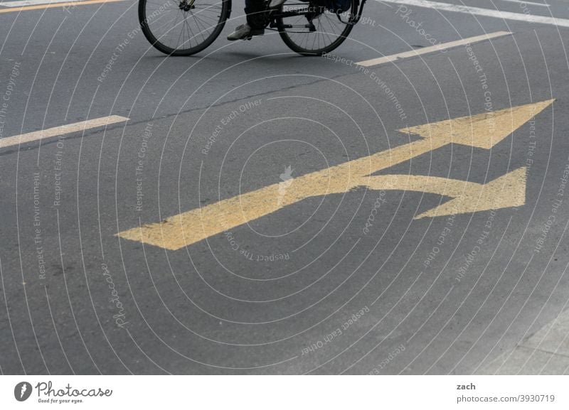 But now quickly | lane change Bicycle Driving Cycling Lane markings Traffic lane Wheel Street Transport Cycle path Lanes & trails Mobility Eco-friendly Movement