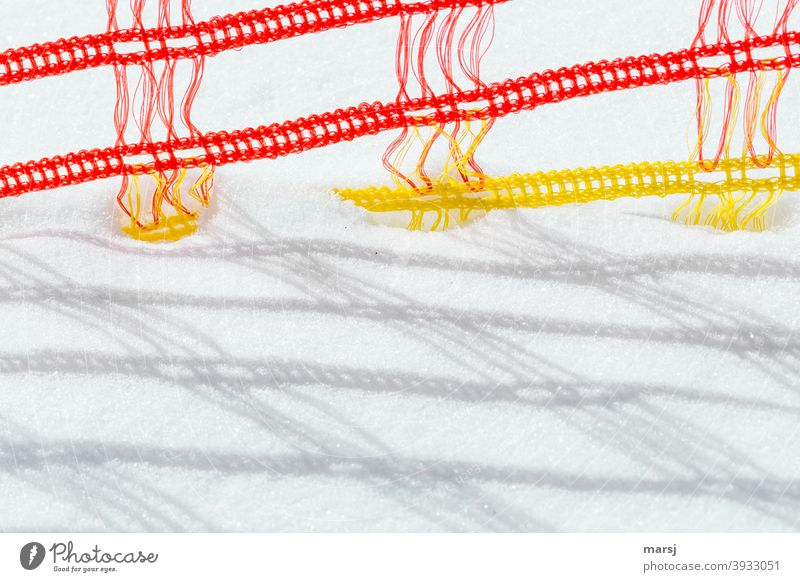 Actually, it's scary how colorless the shade is from such brightly colored, braided plastic cords. Plaited wickerwork Shadow play Red Yellow Gaudy cordon