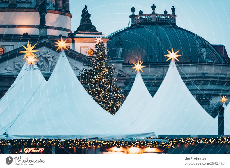 Winter in Berlin: Christmas market at the Gendarmenmarkt Exceptional chill Frost Ice Winter mood Tourism Trip Environment Sightseeing Colour photo Exterior shot