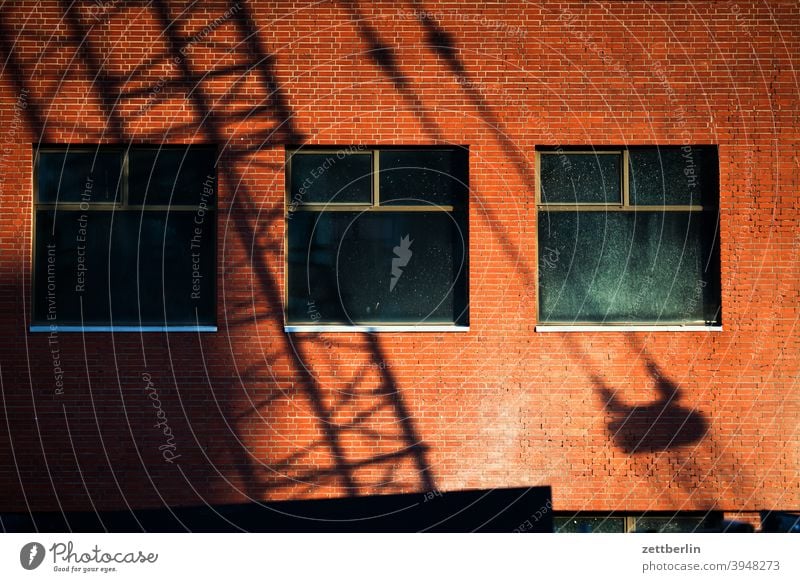 Shadow from construction crane on a facade Architecture Berlin Office city Germany House (Residential Structure) downtown Middle Modern New building