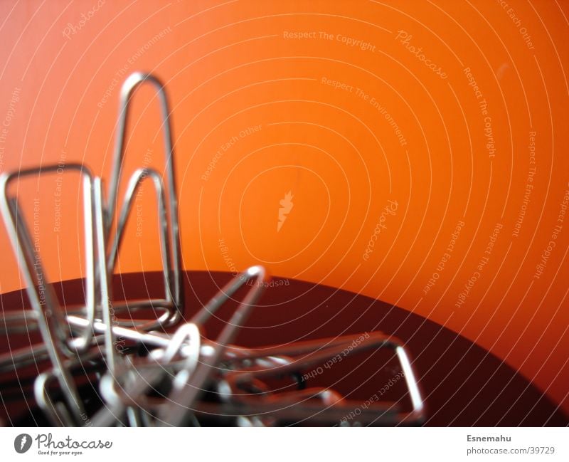 Ordered Chaos Paper clip Black Stationery Hang To hold on Silver Orange Colour