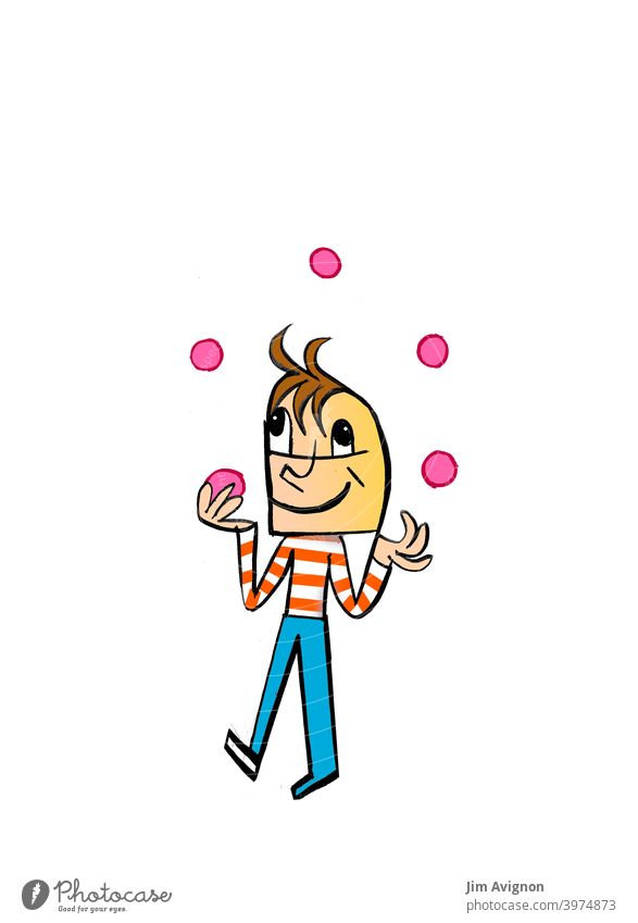 Juggler with pink balls (wuhahaha!) Artifice Dexterity balance