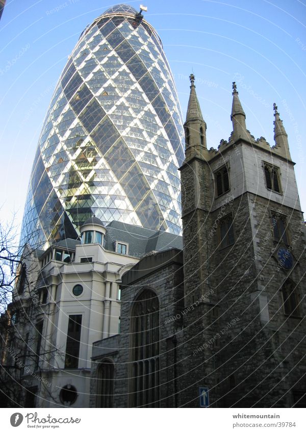 modern times London High-rise Office building Architecture the gherkin sir norman foster Skyline the cucumber Religion and faith 30 St Mary Axe